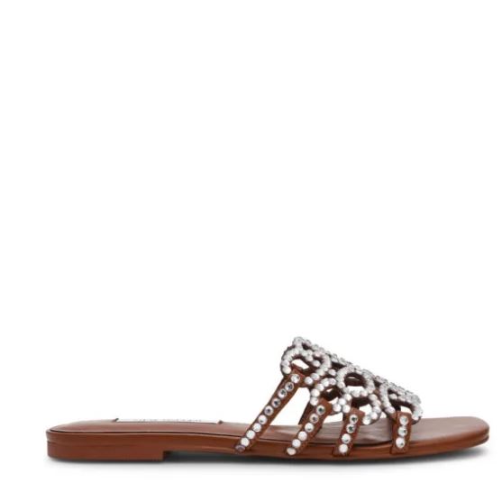 Cognac Synthetic Sandals