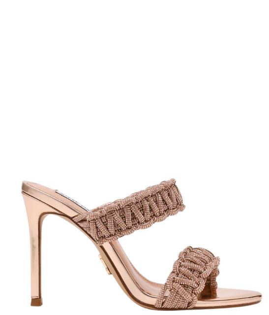 Rose Gold Leather Sandals