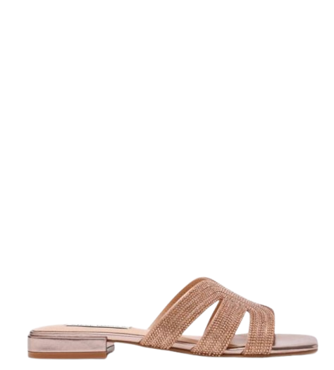 Rose Gold Synthetic Sandals