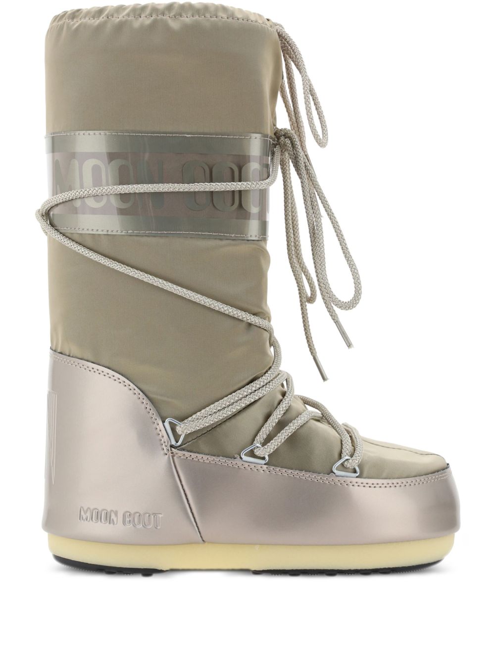 Moon Boot Stivale Icon Glance Platino In Raso In Metallic