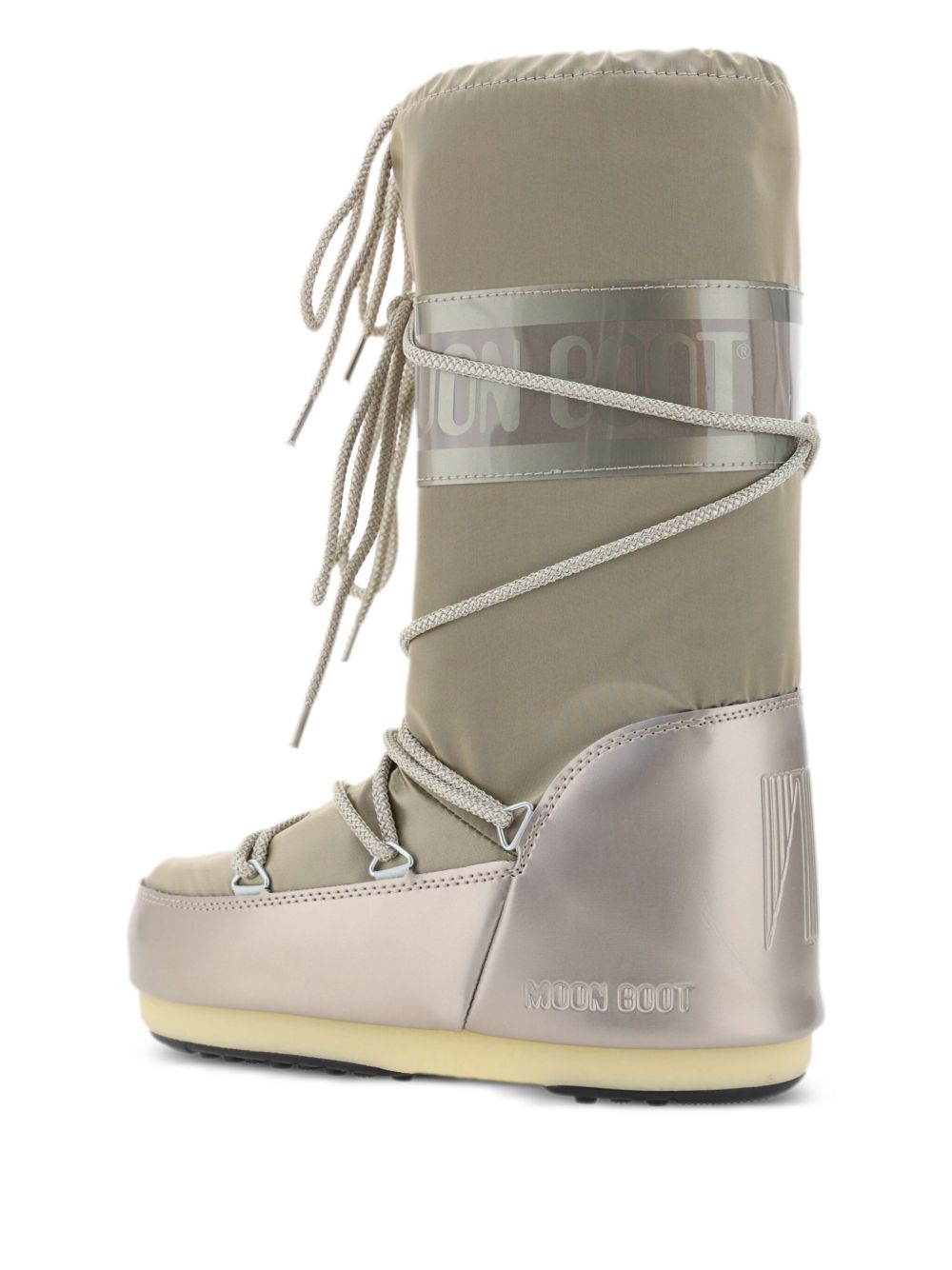 Moon Boot Stivale Icon Glance Platino In Raso In Metallic