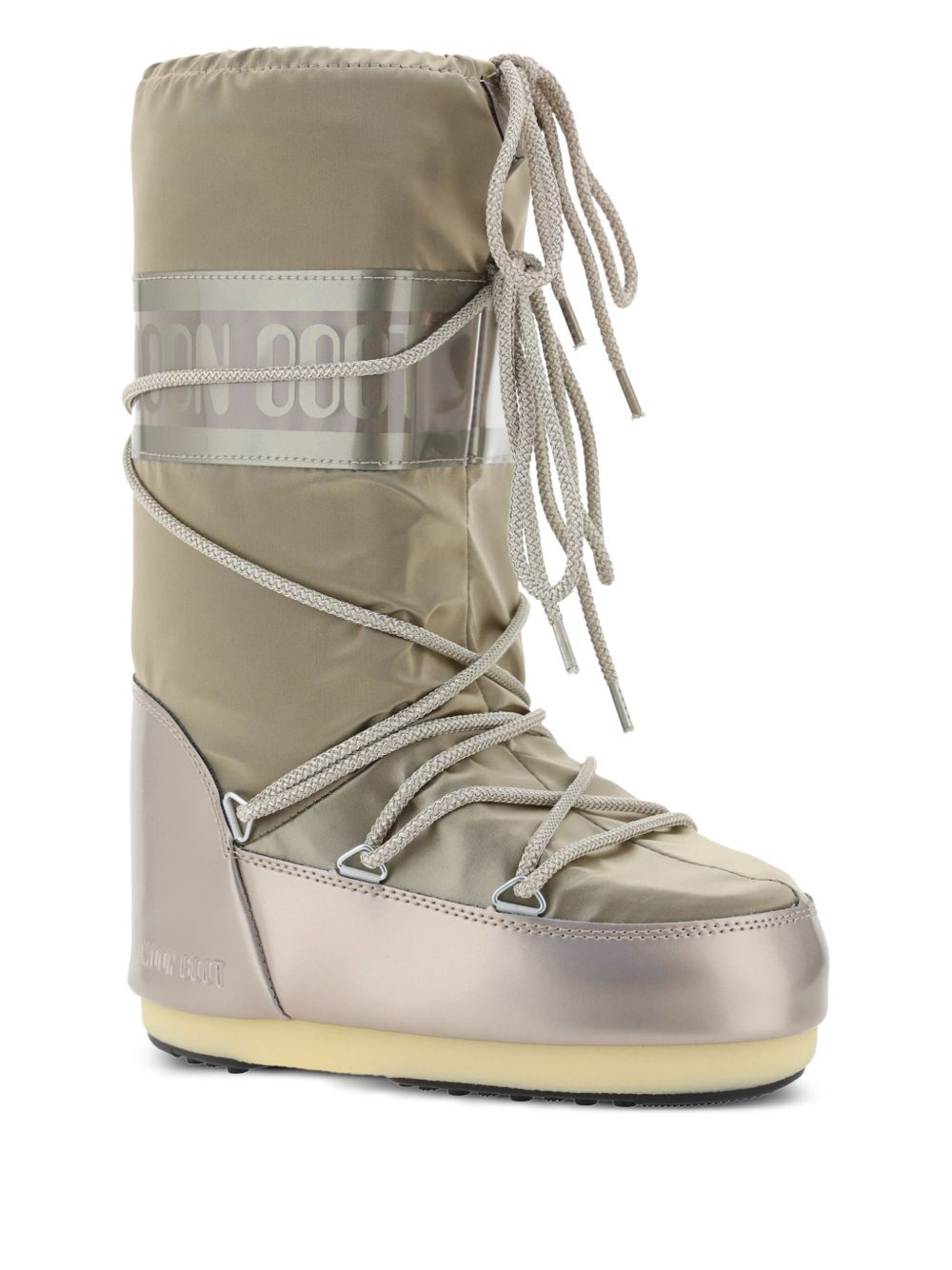Moon Boot Stivale Icon Glance Platino In Raso In Metallic