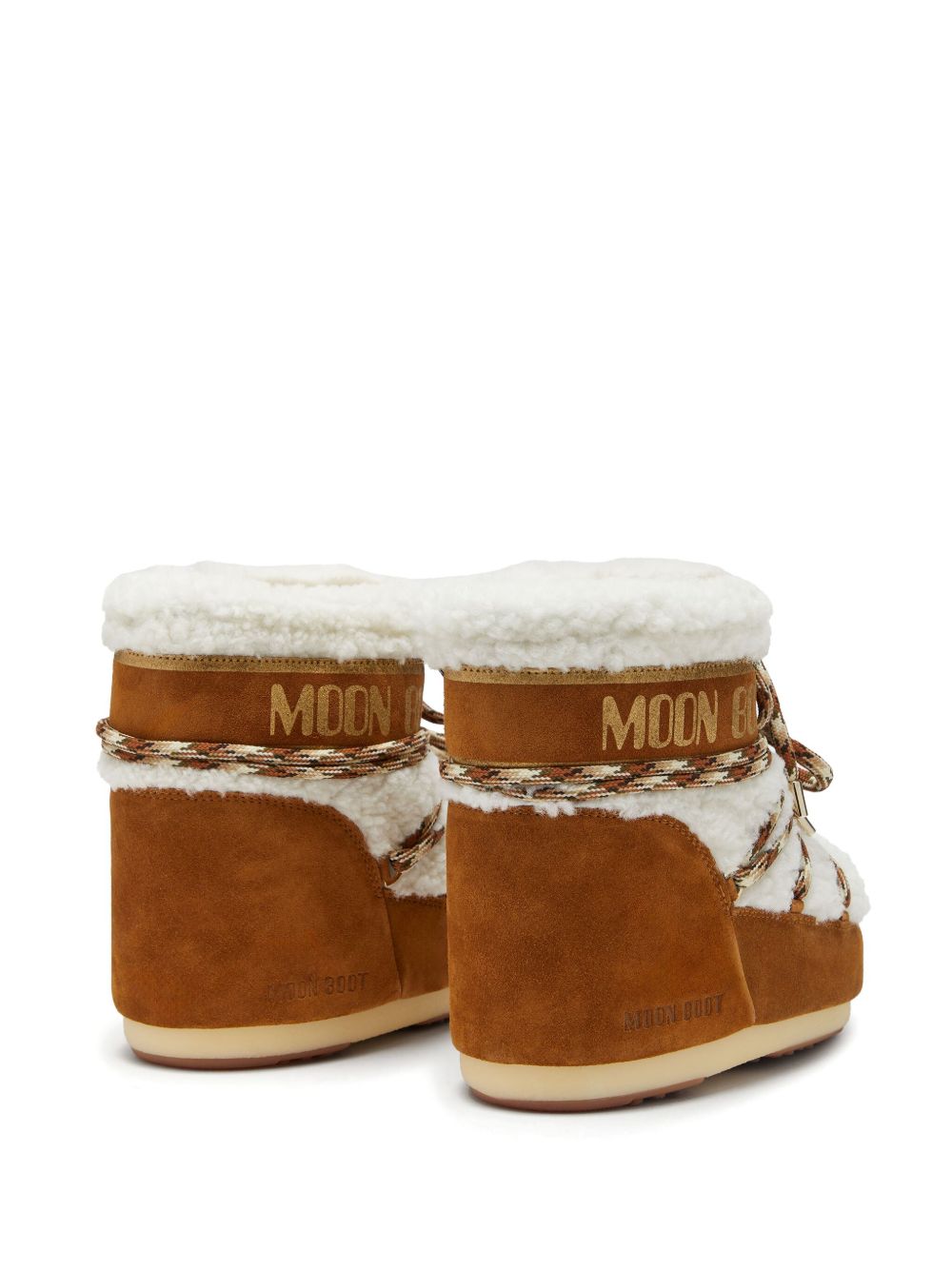 Moon Boot Stivale Lab69 Icon Low Marrone In Shearling In Brown