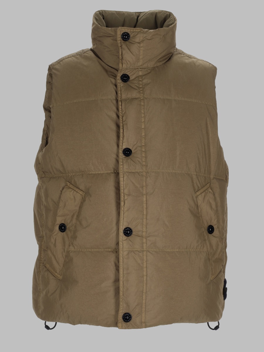 Gilet Imbottito In Piuma Resistente Al Vento Con Antigoccia