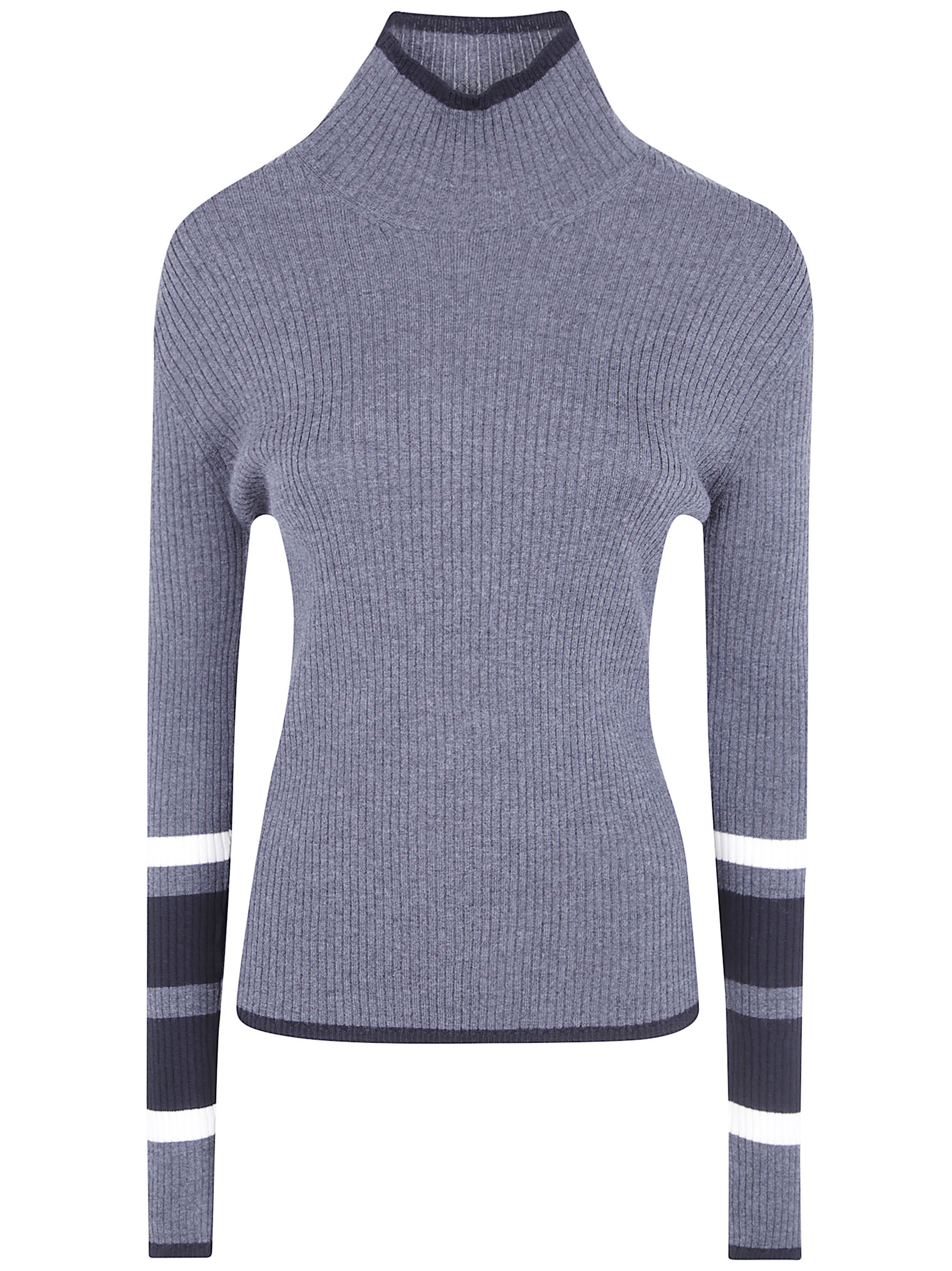 Mantù Mantu Striped Sleeve Sweater In Black