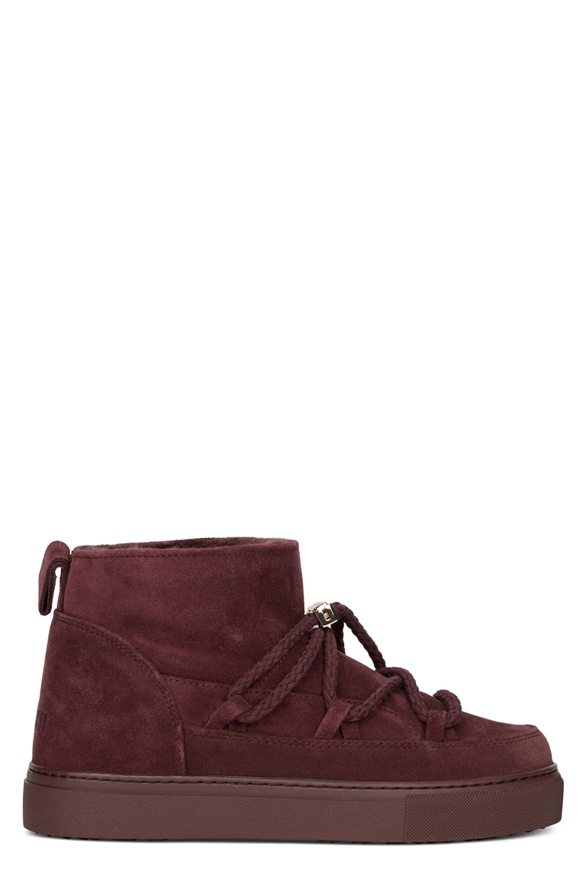 Inuikii Suede Snow Boots In Burgundy