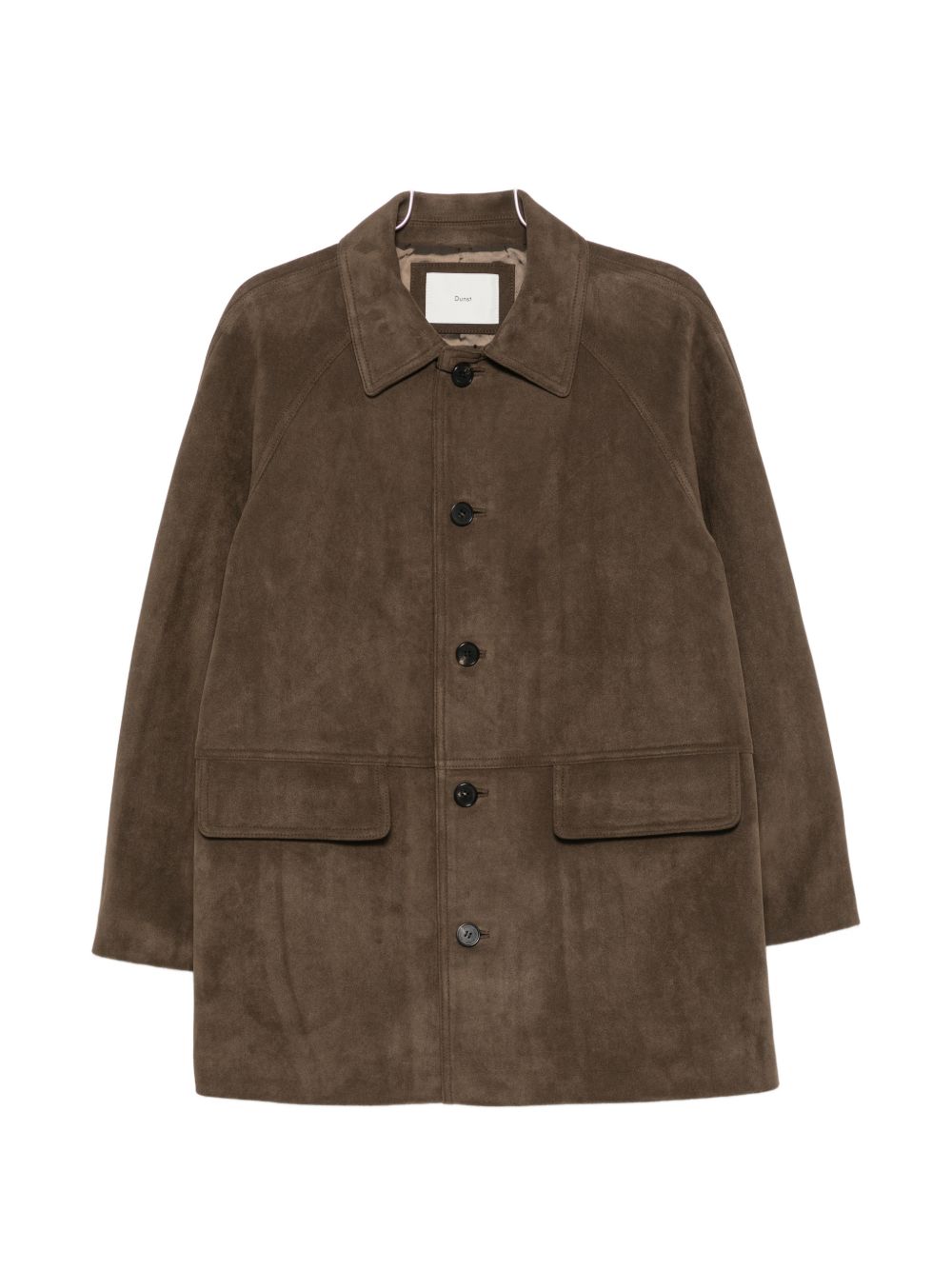 Dunst Raglan-sleeve Button-up Coat In Brown