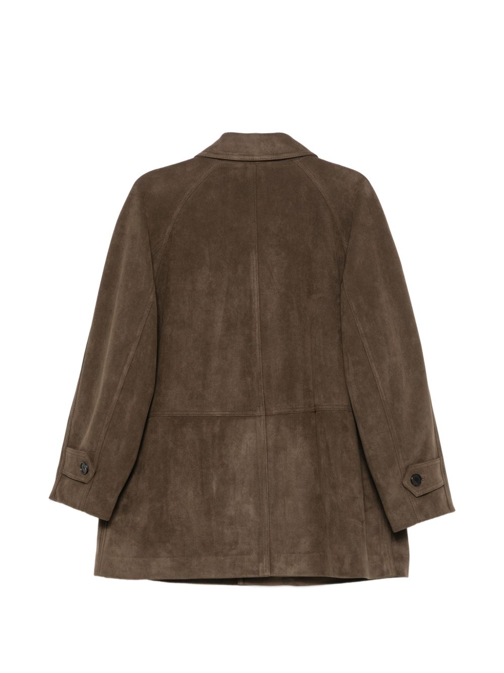 Dunst Raglan-sleeve Button-up Coat In Brown