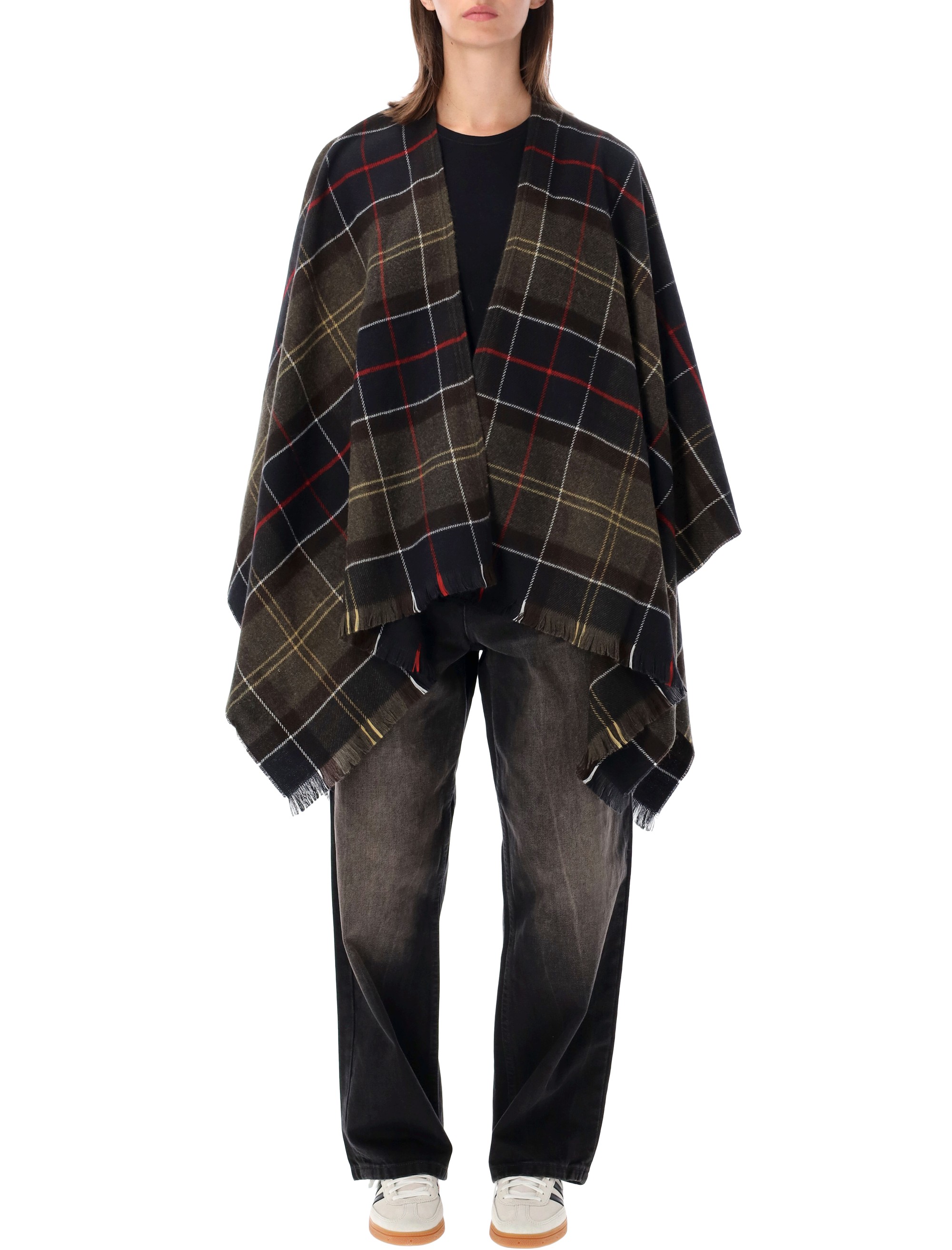 Barbour Tartan Fabric Scarf In Green