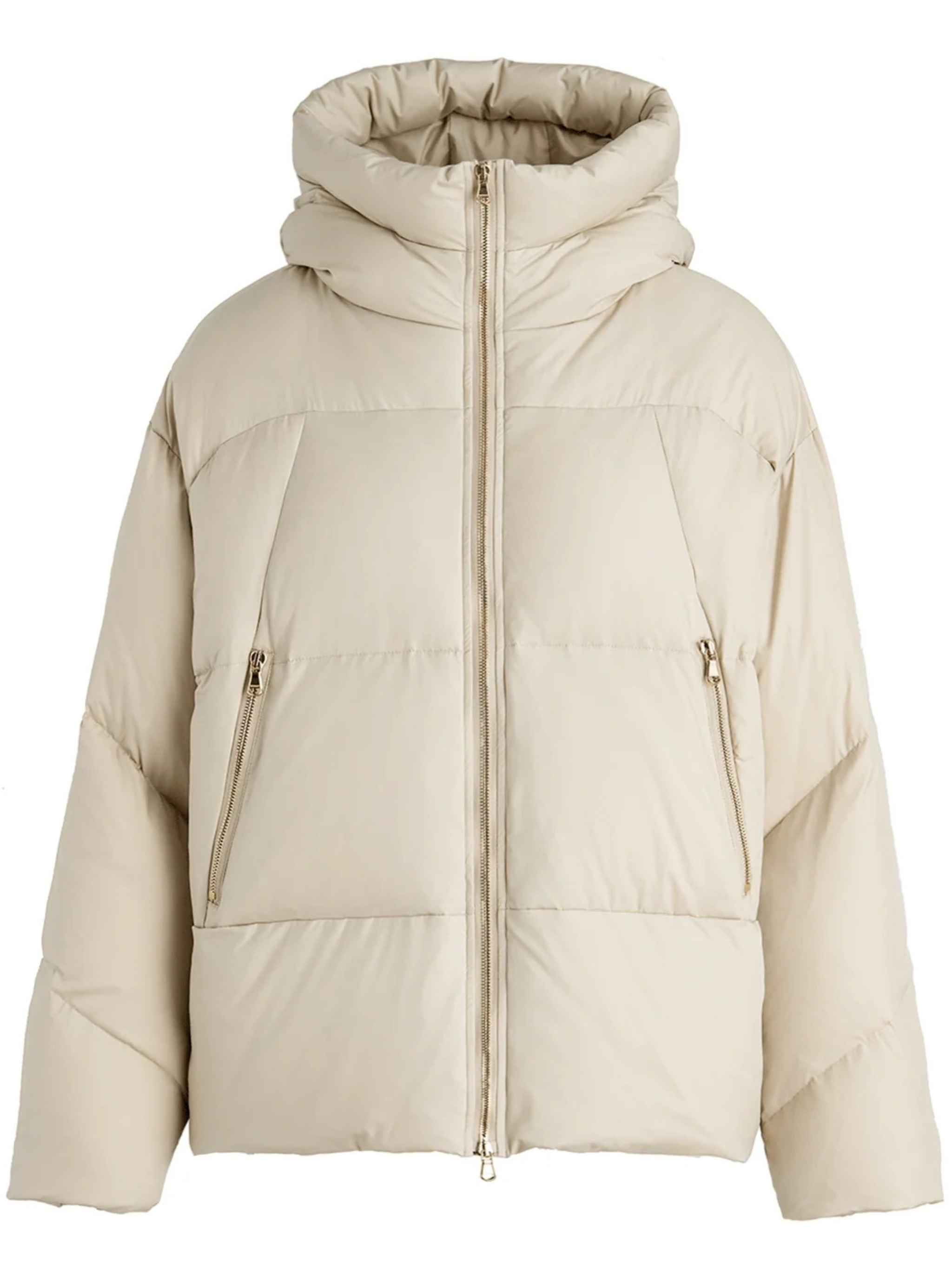 Tatras Hooded Padded Coat In Beige