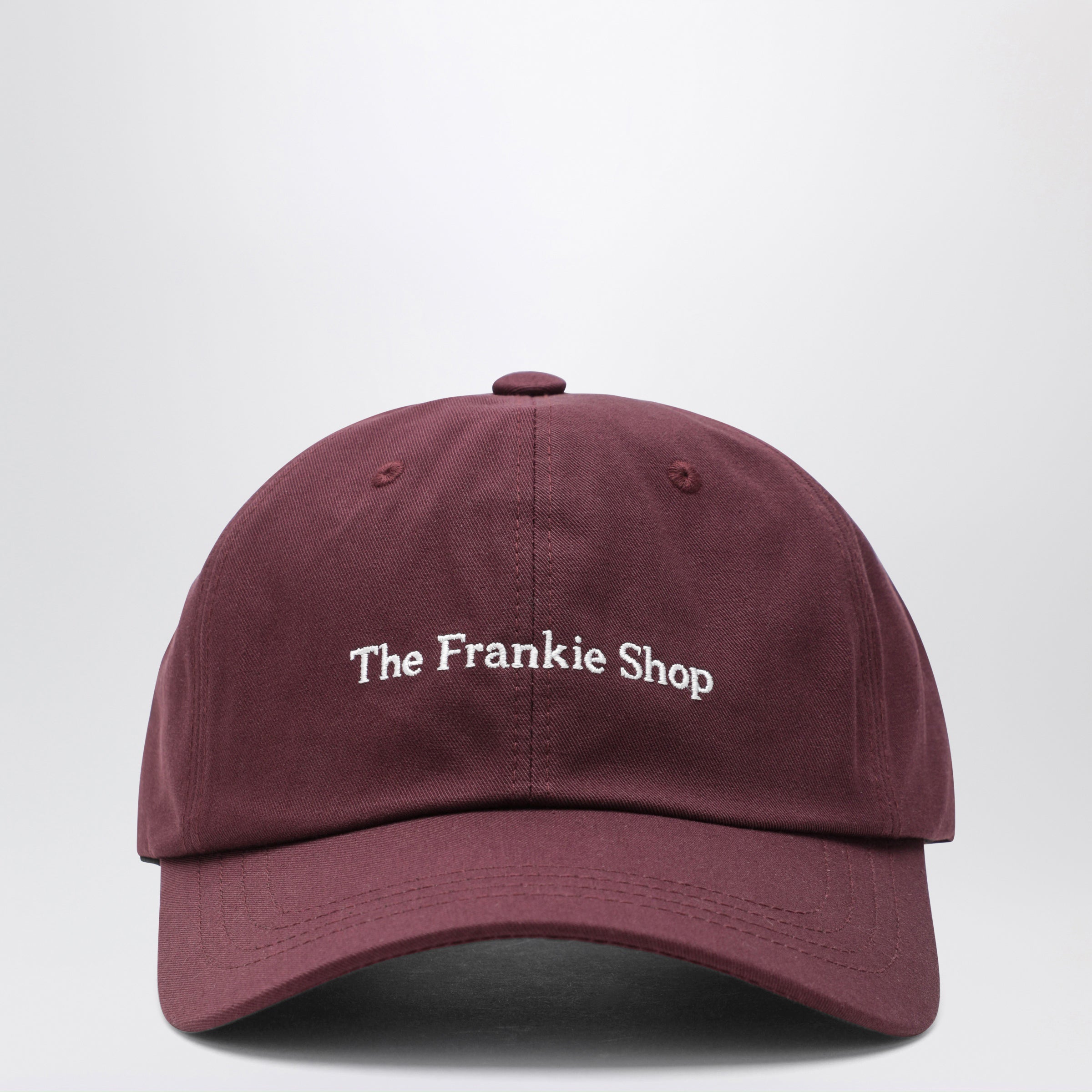 Frankie Burgundy Cotton Baseball Cap