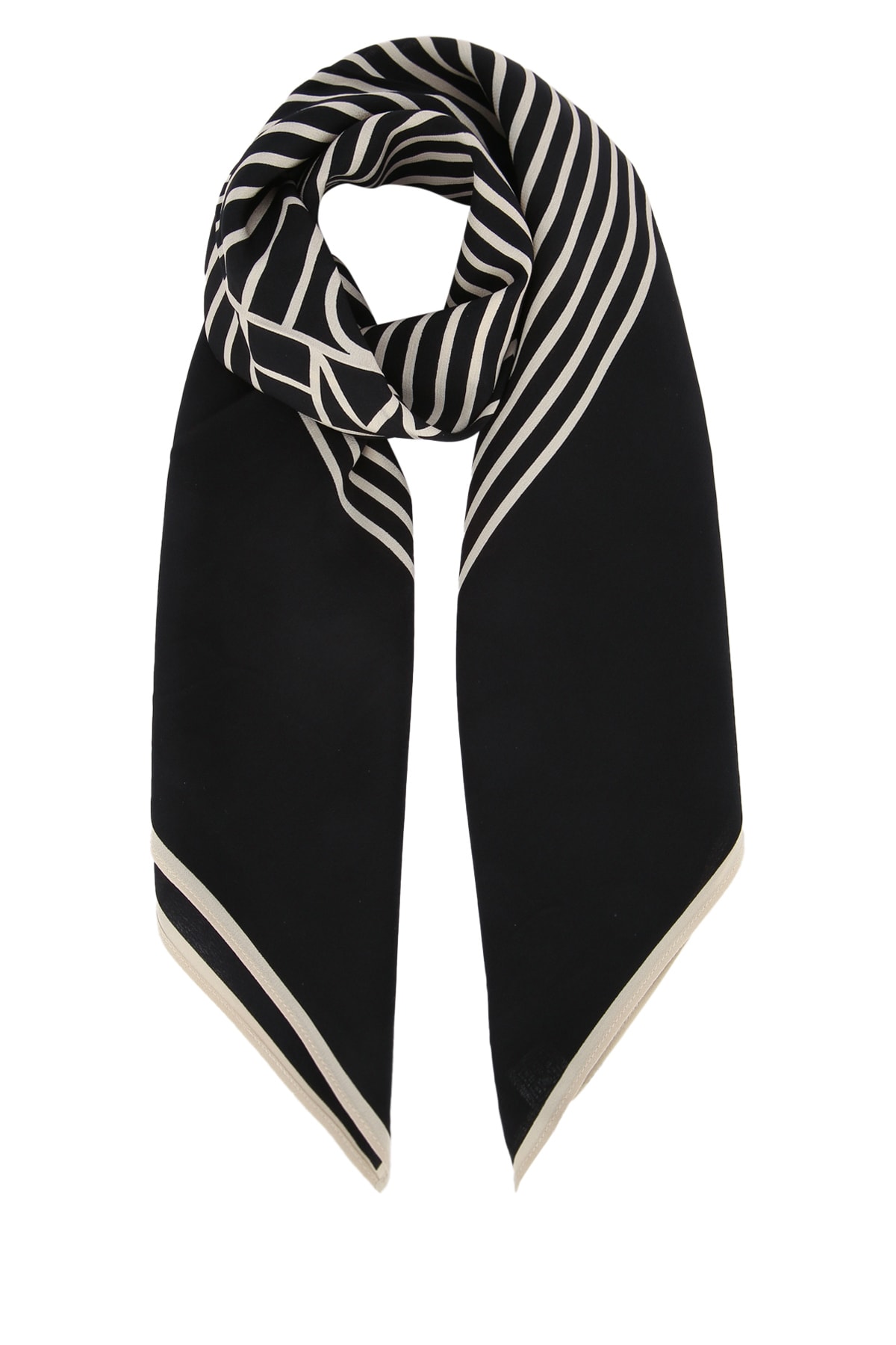 Centered Monogram Silk Scarf