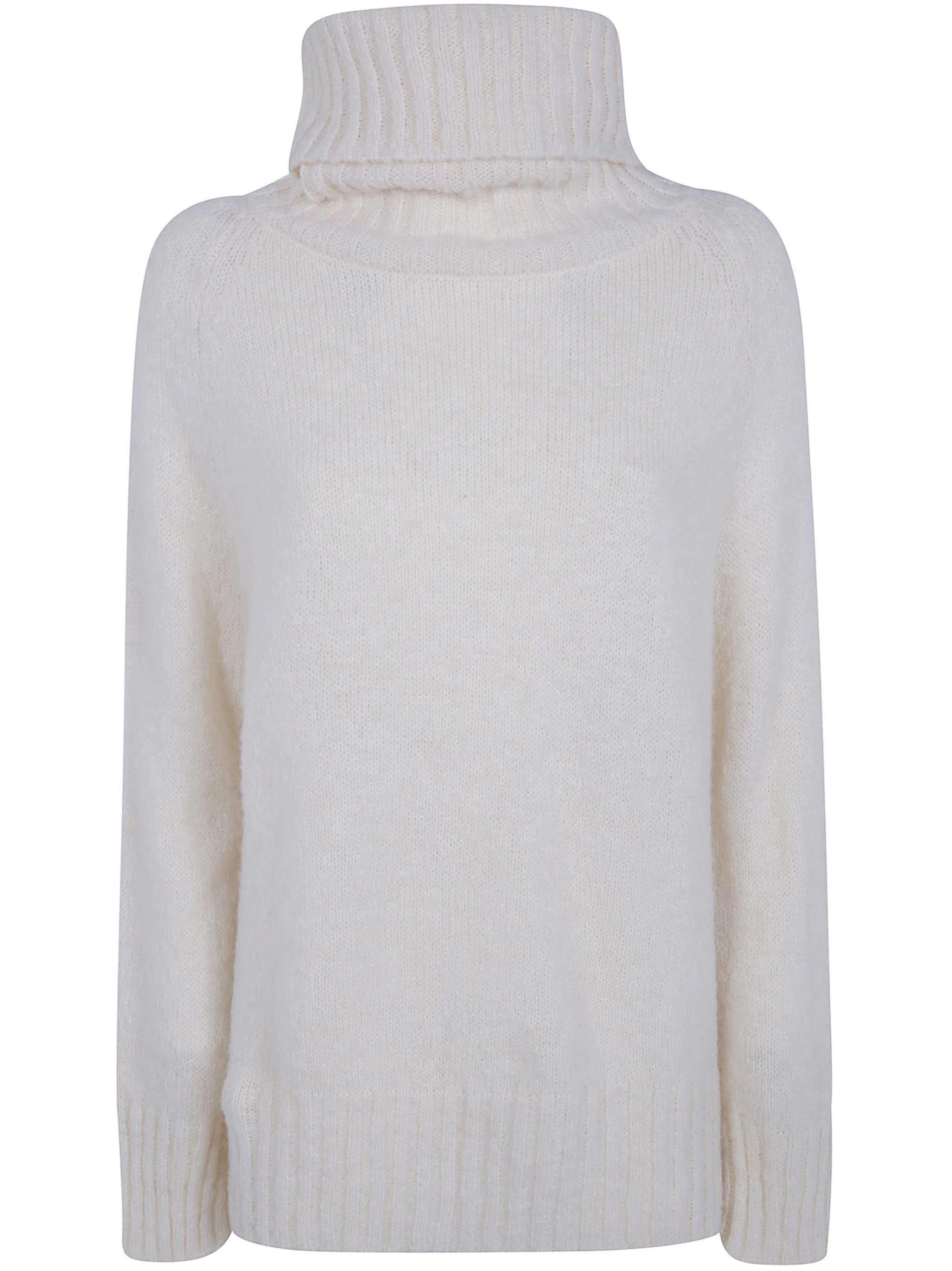 Base Turtle Neck Sweater In White