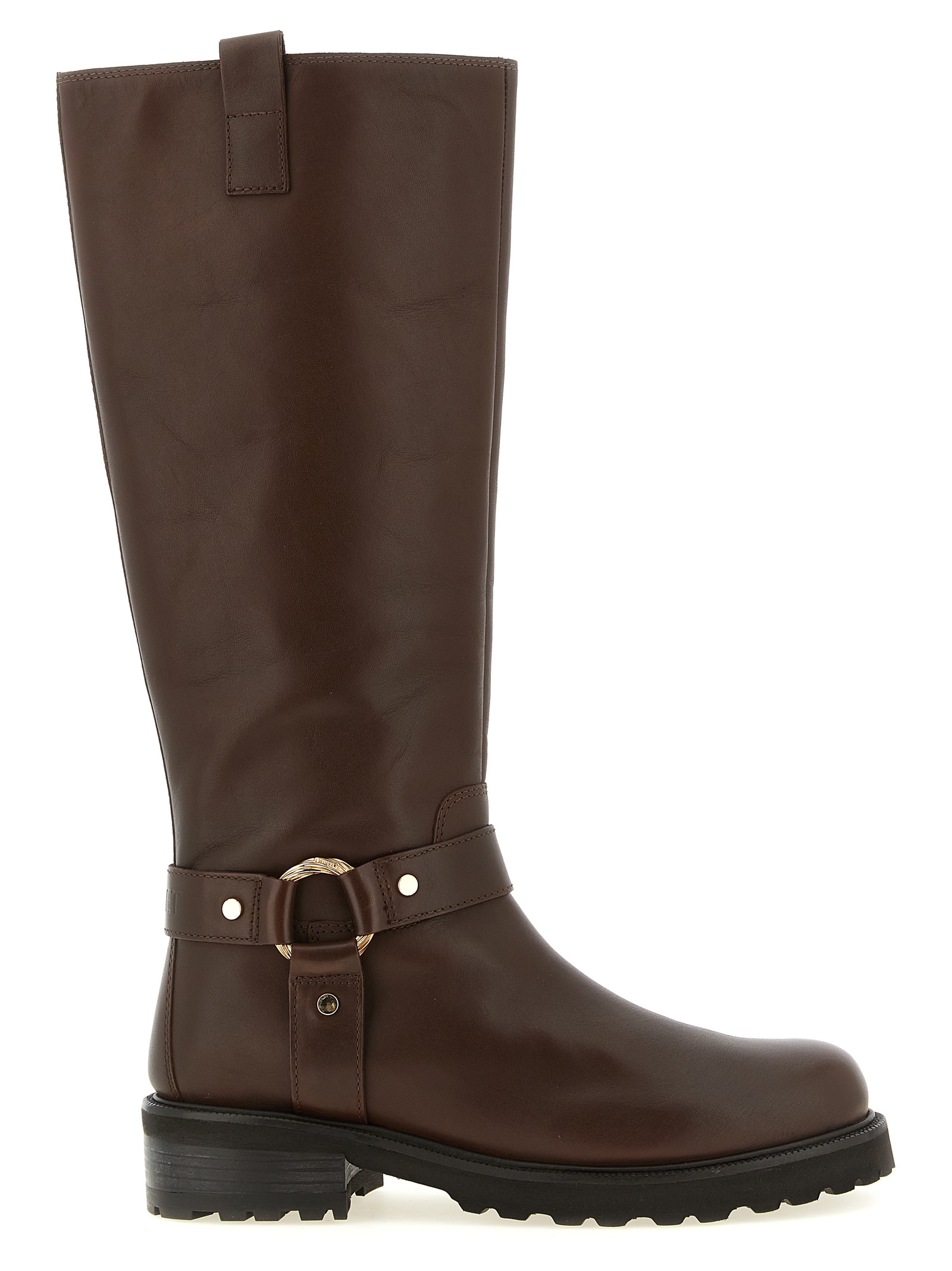 Twinset Twin Set Torchon Ring Boots In Brown