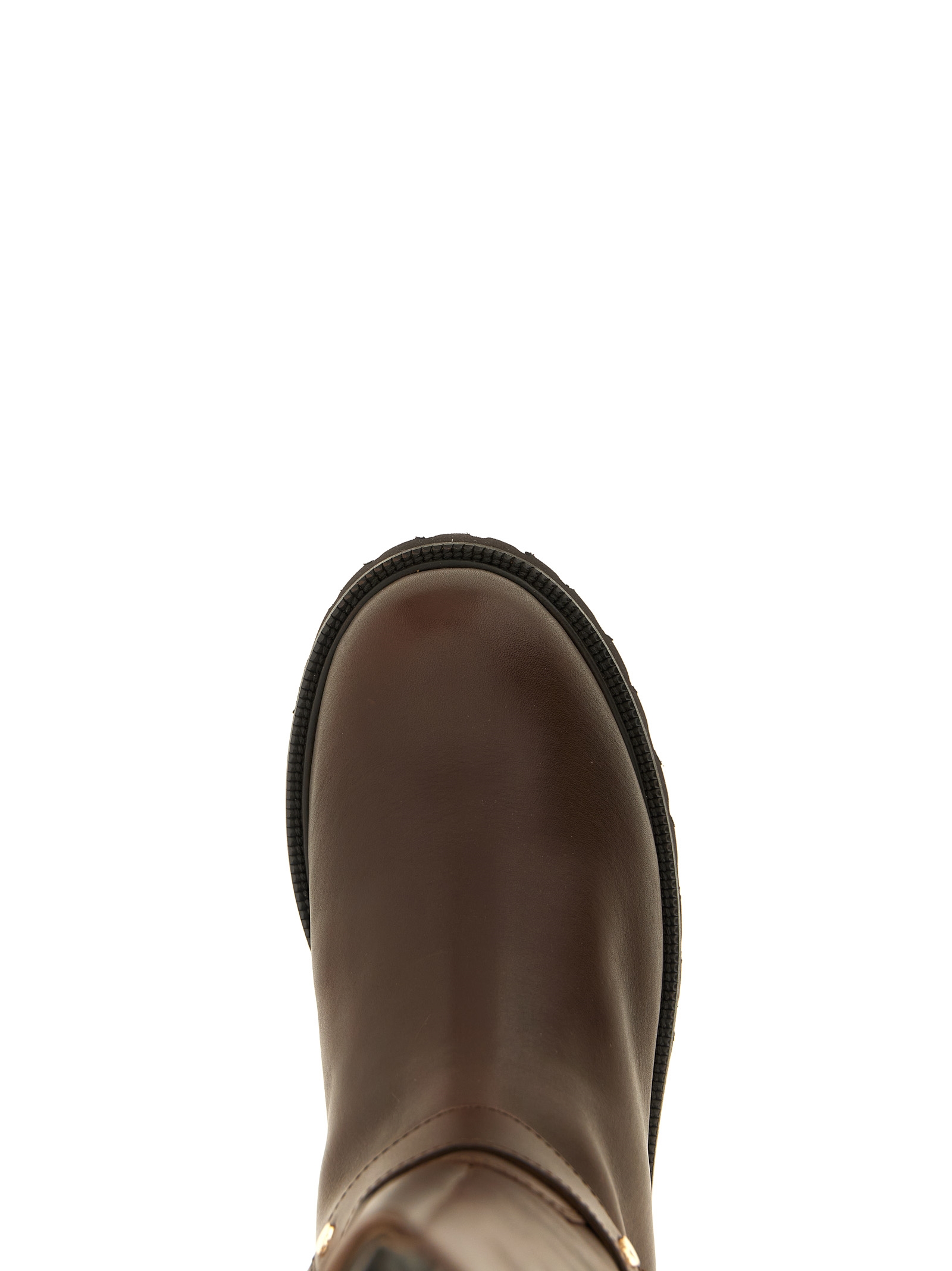 Twinset Twin Set Torchon Ring Boots In Brown