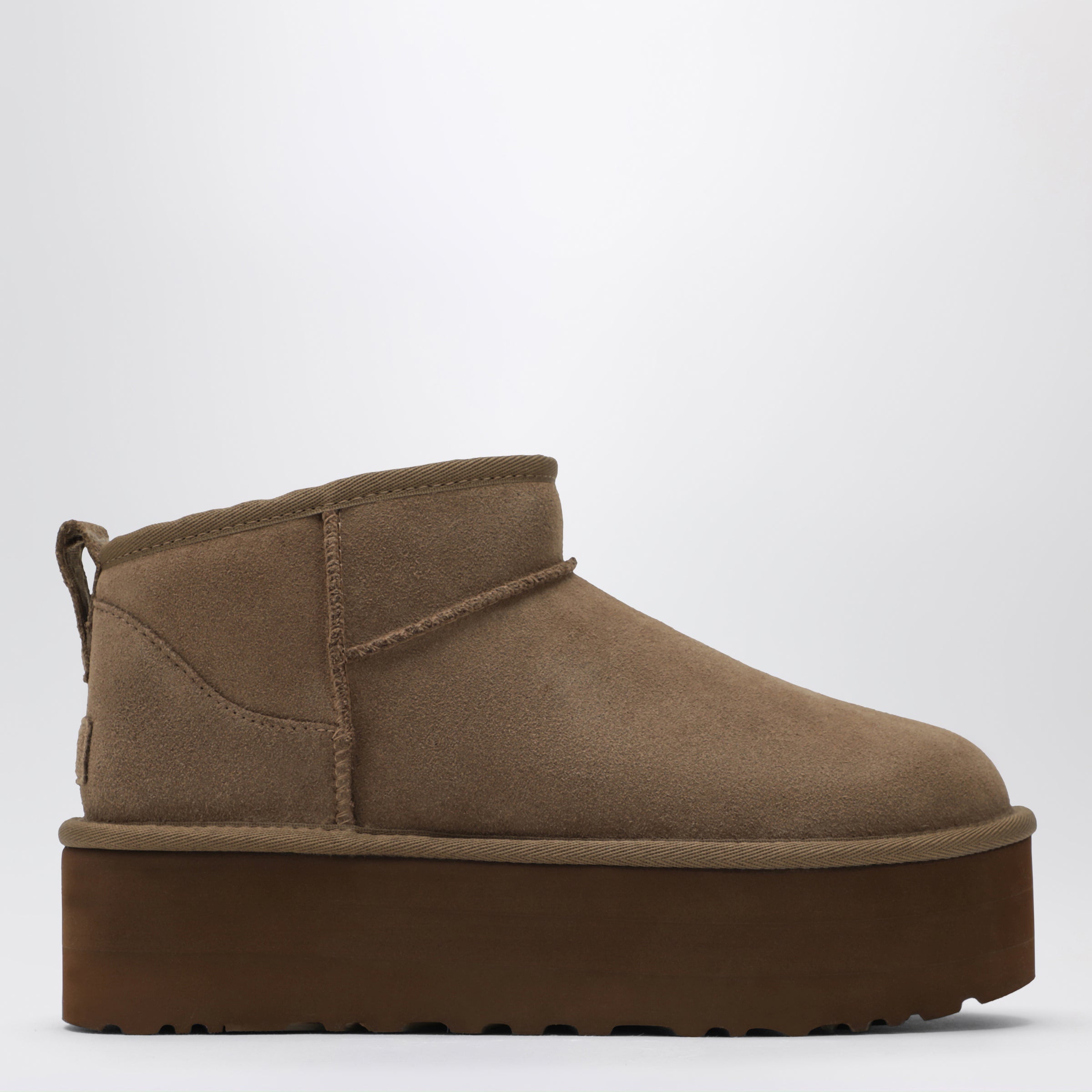 Ugg Classic Ultra Mini Platform Boots In Light Bronze In Brown