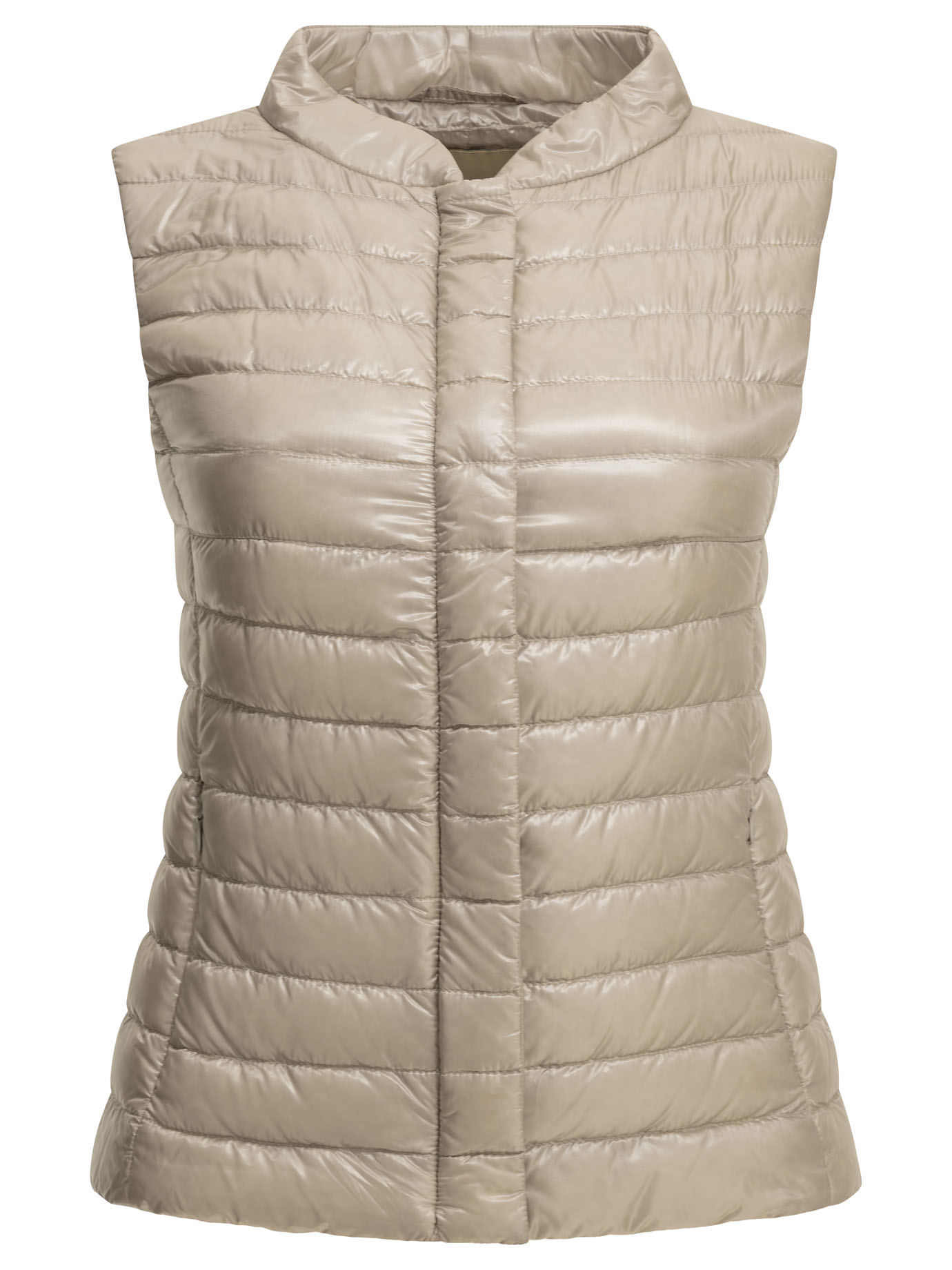 Herno Ultra-light Nylon Vest In Neutral