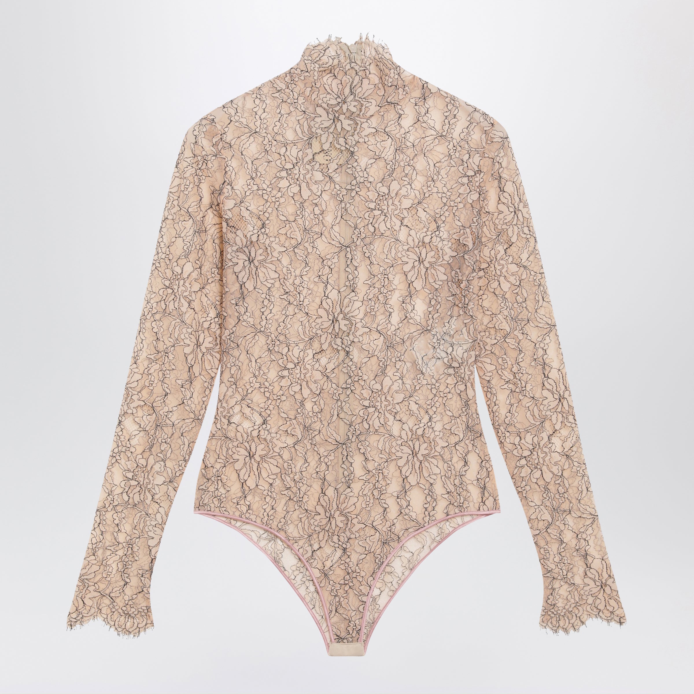 Nude Rebrodé Lace Bodysuit