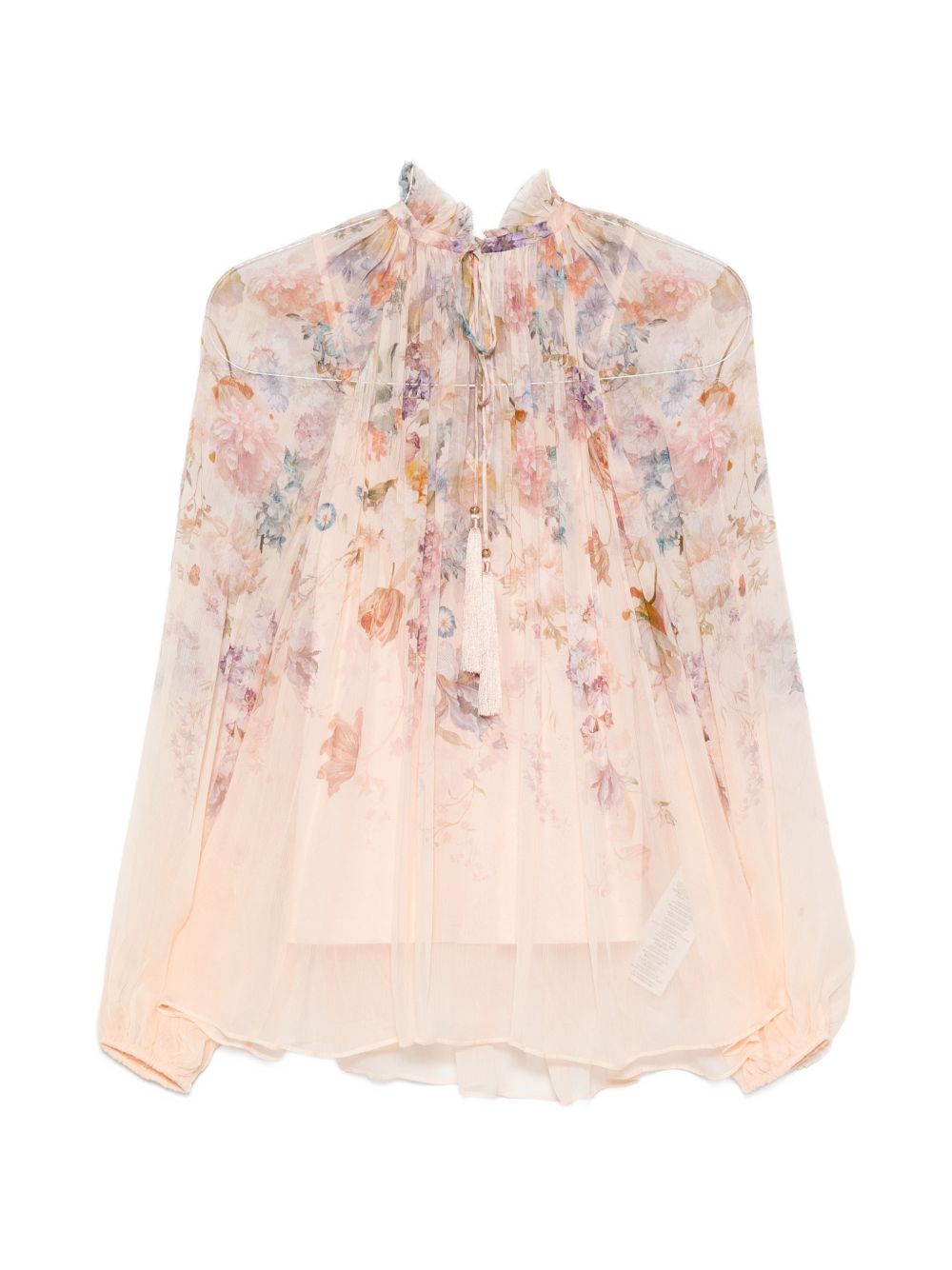 Zimmermann Valiant Printed Blouse In Pink