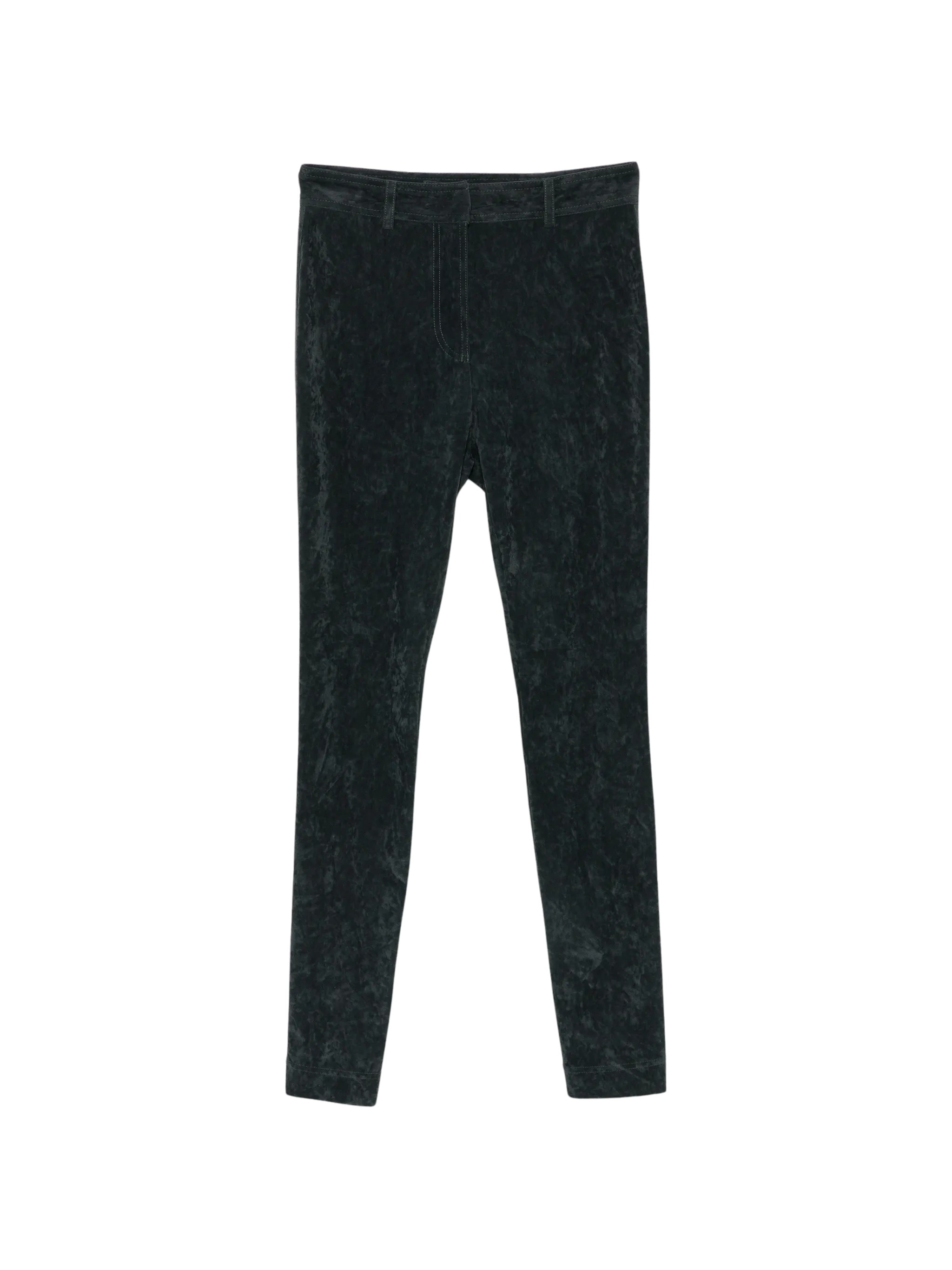Velvet-Effect Trousers