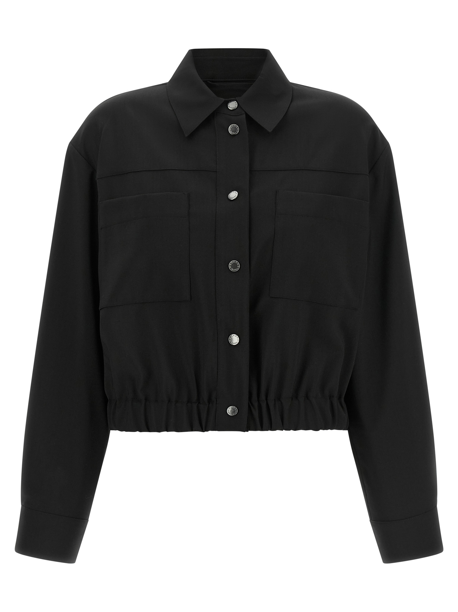 Weekend Max Mara Elasticated Cropped Jacket In Black