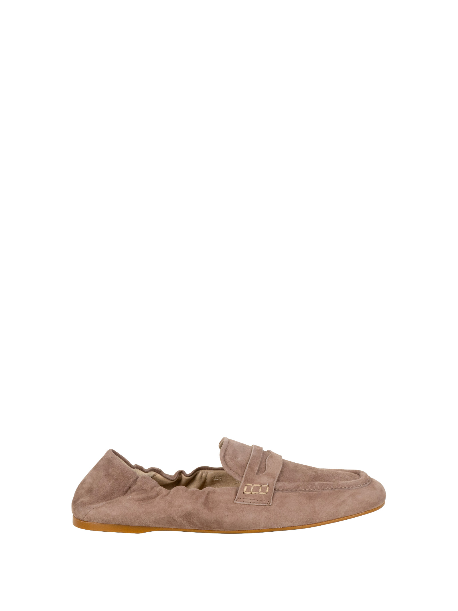 Woman Satin Loafers Taupe