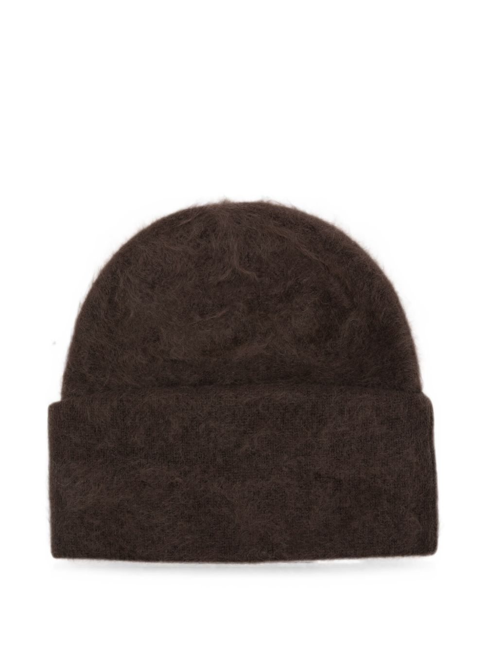 Soft Goat Wool Beanie In Brown