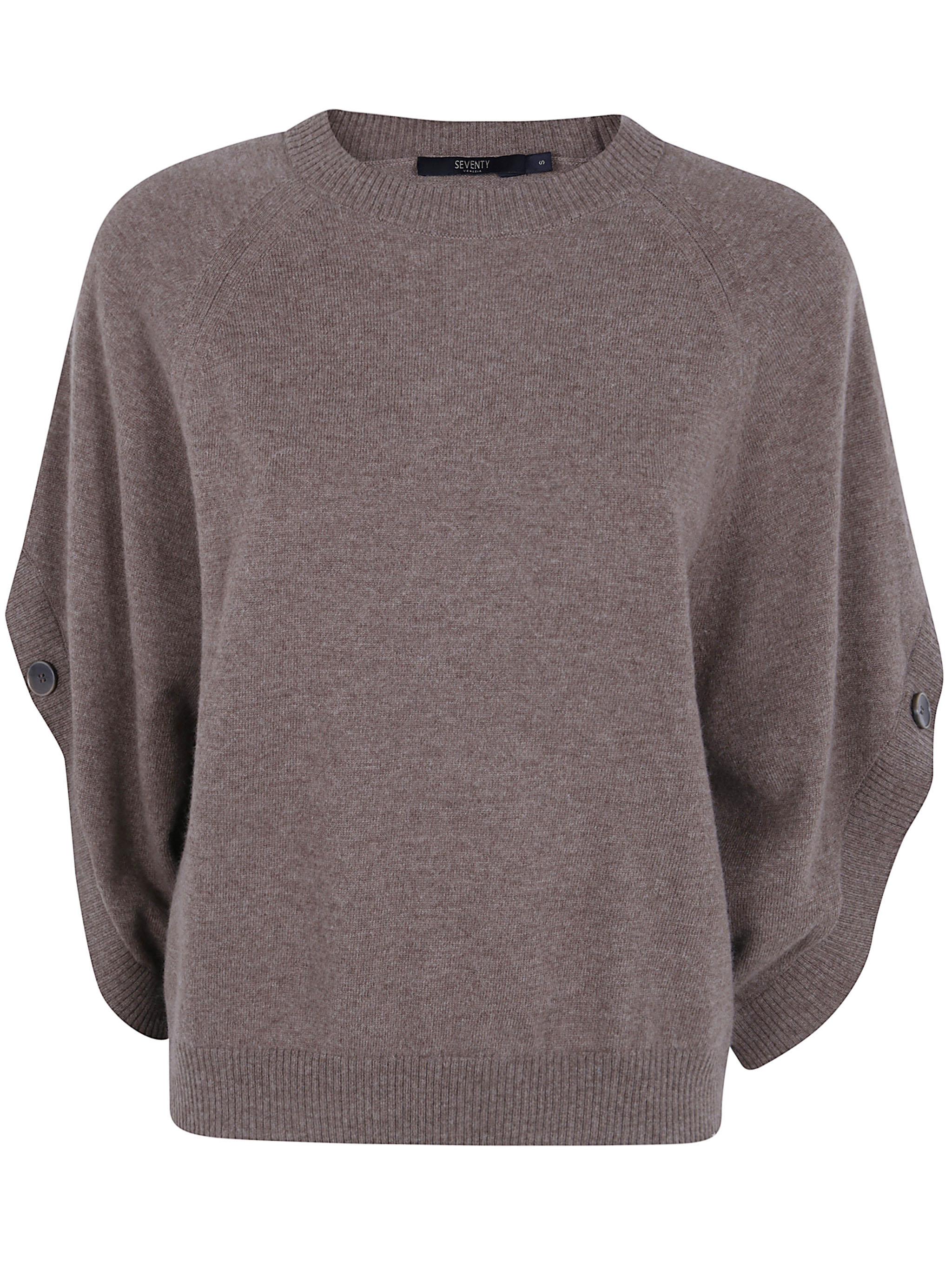 Seventy Wool Cashmere Blend Cape In Brown