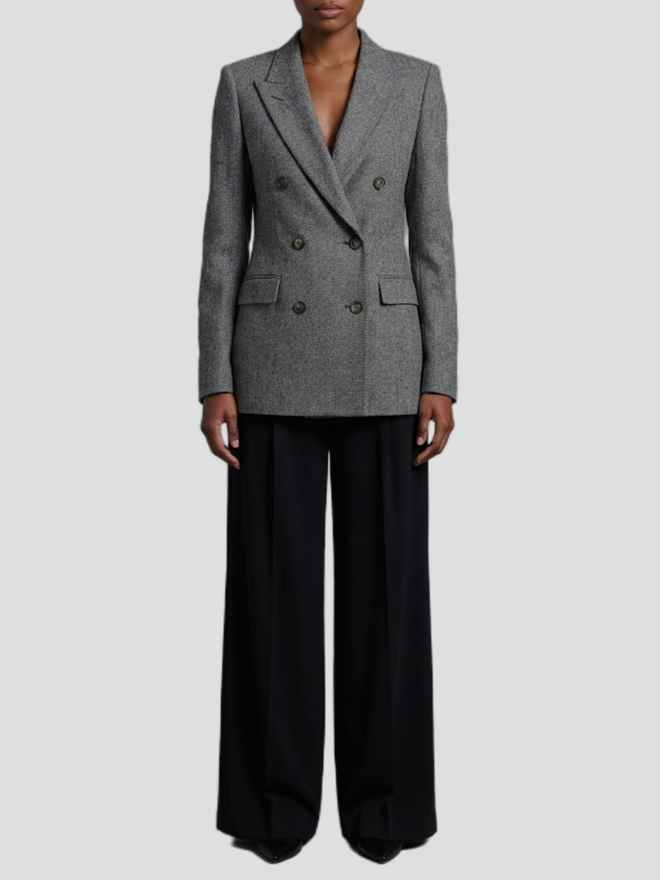 Tagliatore Wool Double-breasted Jacket In Black