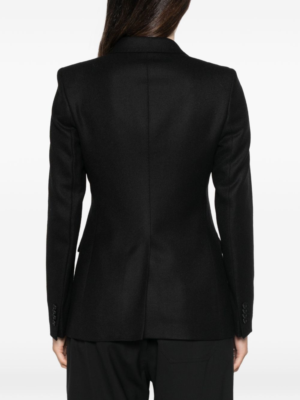 Tagliatore Double-breasted Wool Blend Suit In Black
