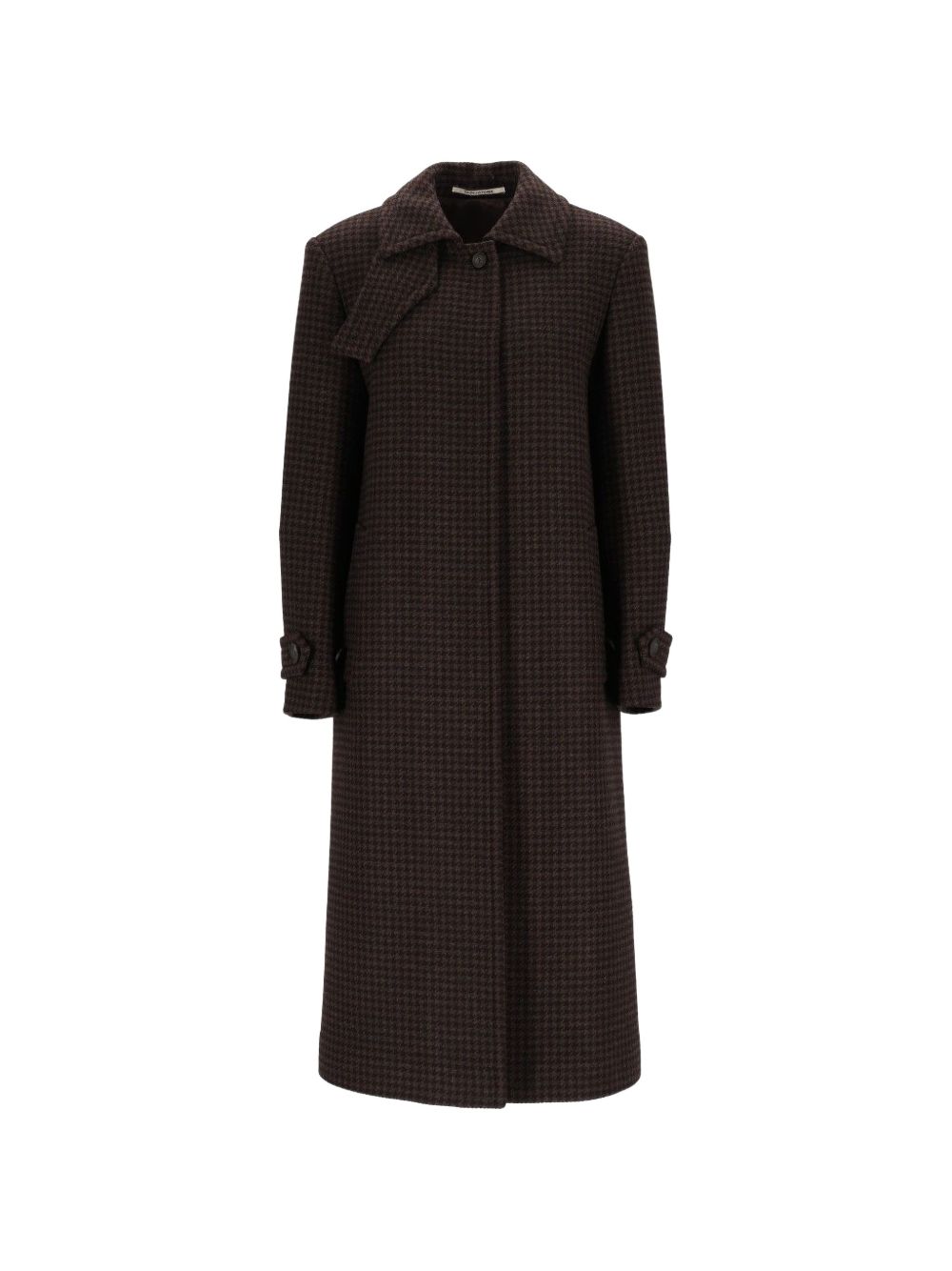 Tagliatore Wool Long Coat In Brown
