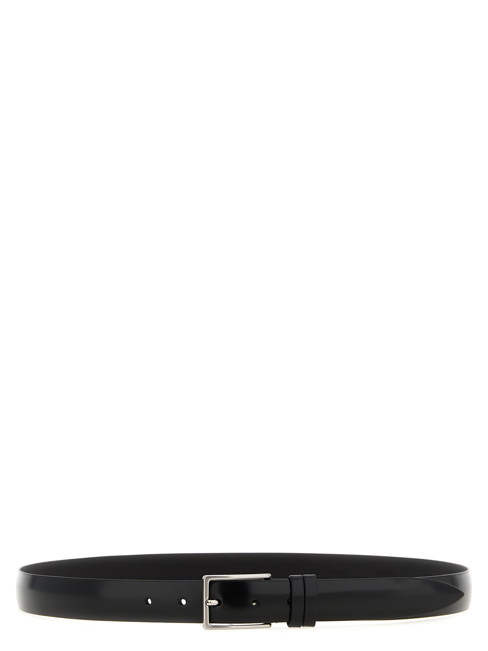 Zerbini Claudio Brushed Leather Belt In Black