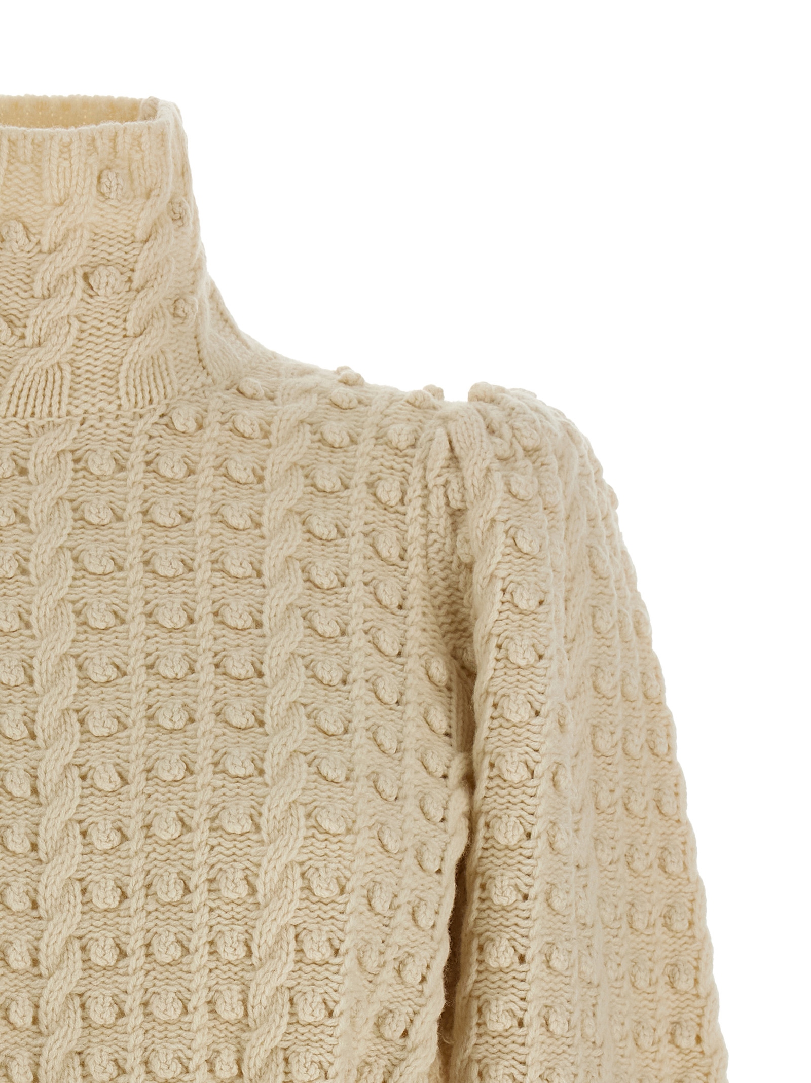 Zimmermann Valiant Embroidered Tie-detailed Wool Sweater In White